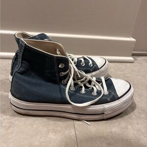 Converse Teal Platform Chuck Taylor All Star Sneakers W9/M7